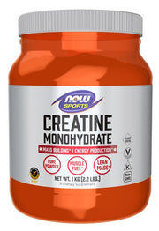 NOW Foods Kreatiinmonohüdraat, puuder - 1000 g
