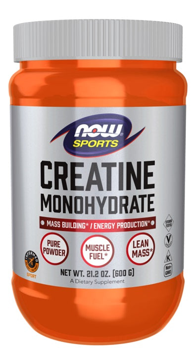 NOW Foods kreatiinmonohüdraat, puhas pulber – 600 g