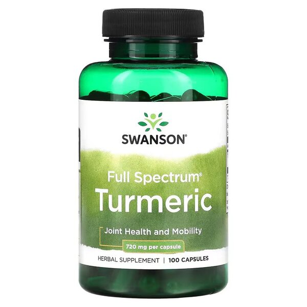Swansoni täisspektri kurkum, 720 mg – 100 kapslit