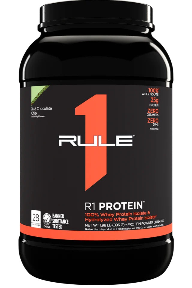 Rule One R1 proteiinitoode mündi ja šokolaaditükkidega – 896 g