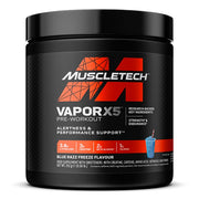 MuscleTech Vapor X5 Pre-Workout, Blue Razz Freeze – 252 g