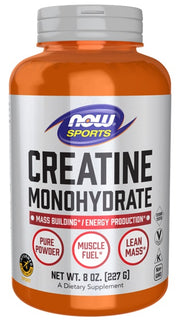NOW Foods kreatiinmonohüdraat, puhas pulber - 227 g