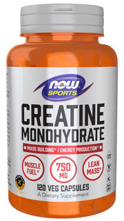 NOW Foods kreatiinmonohüdraat, 750 mg - 120 kapslit