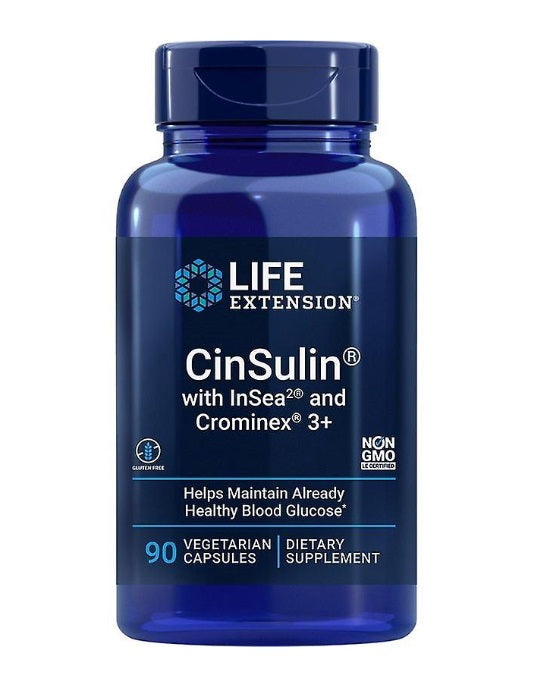 Life Extension CinSulin InSea2 ja Crominex 3+ - 90 kapslit