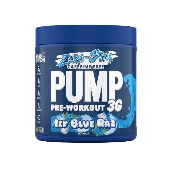 Applied Nutrition Pump 3G enne treeningut (stimuleerimata), Icy Blue Raz - 375 g