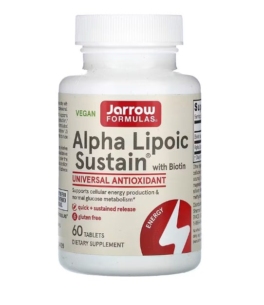 Jarrow Formulas Alpha Lipoic Sustain biotiiniga – 60 tabletti