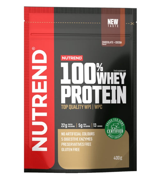 Nutrend 100% vadakuvalgu pulber, šokolaadi-kakao maitse – 400 g