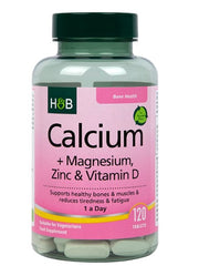 Holland & Barrett Kaltsium + magneesium, tsink ja D-vitamiin – 120 tabletti