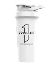 Rule One R1 sheikerpudel reljeefse logoga, valge - 600 ml.