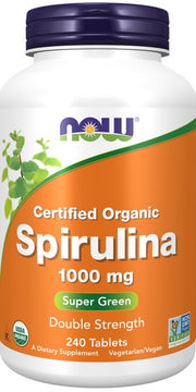 NOW Foods spirulina, 1000 mg – 240 tabletti
