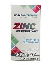 Allnutrition tsink, 15 mg (maasika ja piparmündi) – 120 pastilli