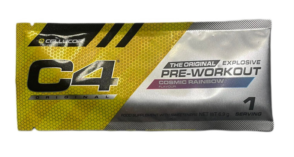 Cellucor C4 enne treeningut tarvitatav toidulisand, Cosmic Rainbow – 6,9 g (1 portsjon)