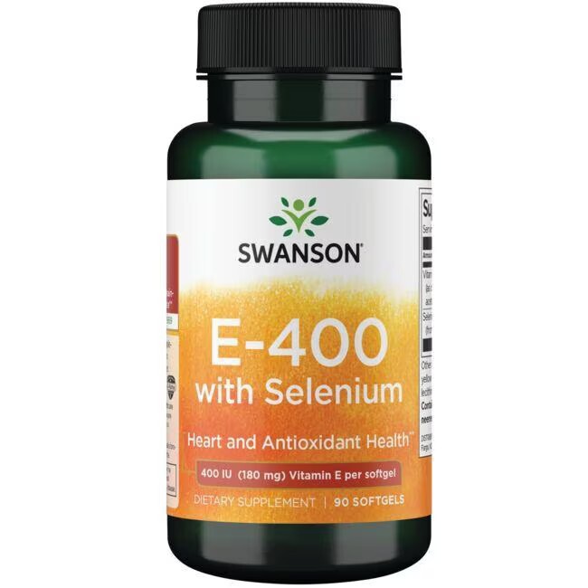 Swanson E-vitamiin seleeniga, 400 IU – 90 kapslit