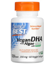 Doctor's Best DHA vetikate seast, 200 mg – 60 taimset kapslit