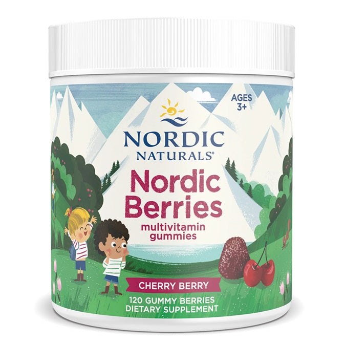 Nordic Naturals multivitamiinid Nordic Berries, kirsi ja marja maitse – 120 kummikommi