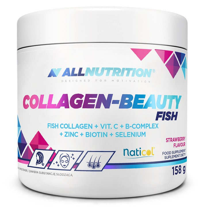 Allnutrition kolageenimaitseline Beauty Fish ja maasikamaitseline jook – 158 g