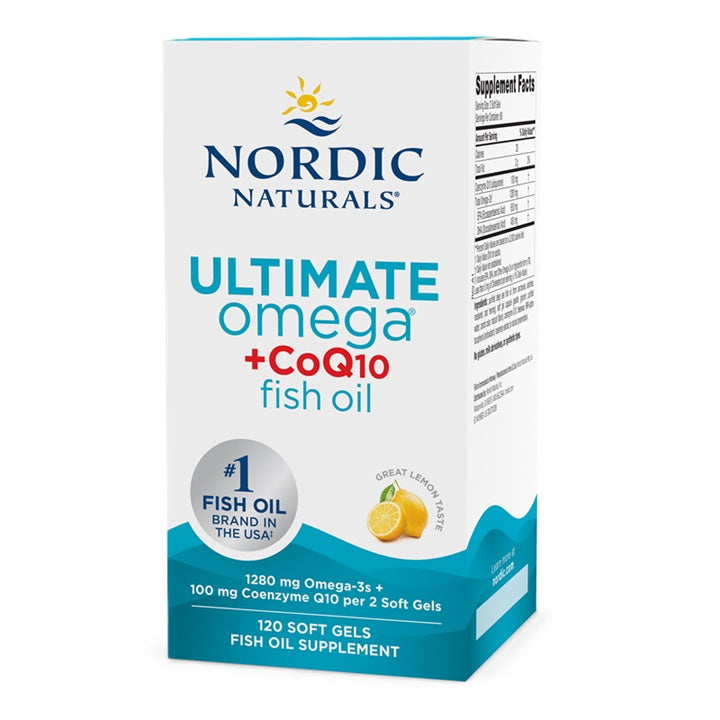 Nordic Naturals Ultimate Omega + CoQ10, 1280 mg sidrunimaitseline – 120 kapslit