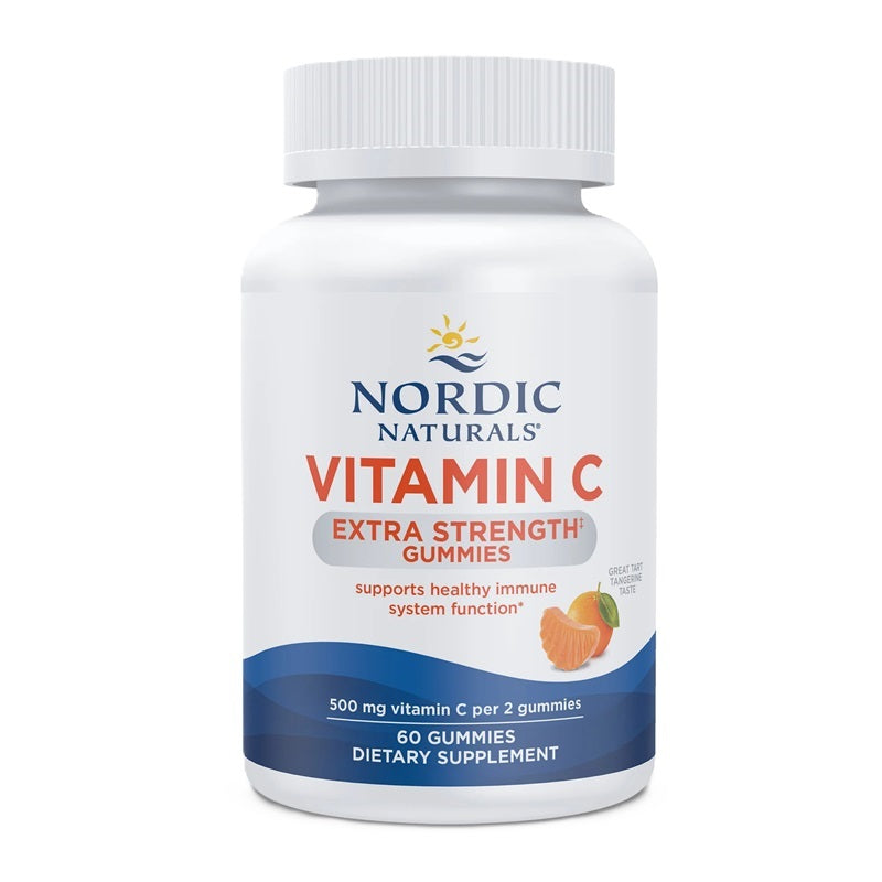 Nordic Naturals ülitugev C-vitamiini kummikomm, mandariinimaitsega – 60 kummikommi