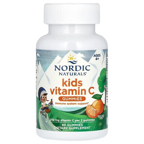 Nordic Naturals laste C-vitamiini kummikommid, hapu mandariini maitsega – 60 kummikommi