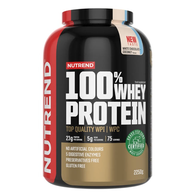 Nutrend 100% vadaku valgu pulber, valge šokolaad ja kookos – 2250 g