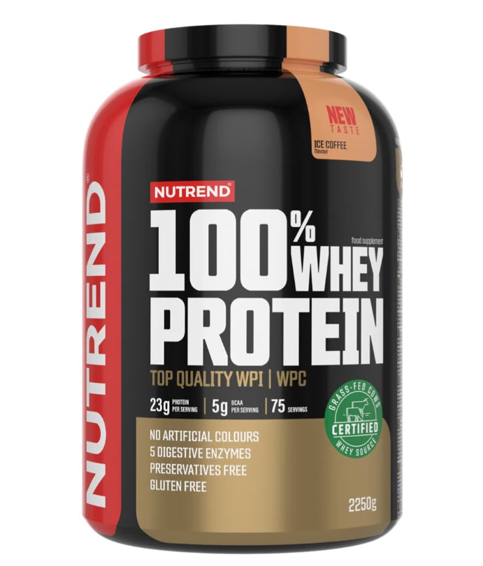 Nutrend 100% vadakuvalgu pulber, jääkohv - 2250 g