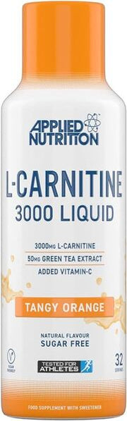 Applied Nutrition L-karnitiini vedelik 3000, värskendav apelsinimaitse – 480 ml.