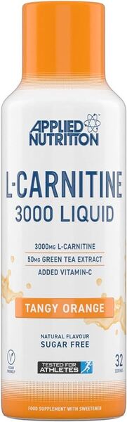 Applied Nutrition L-karnitiini vedelik 3000, värskendav apelsinimaitse – 480 ml.