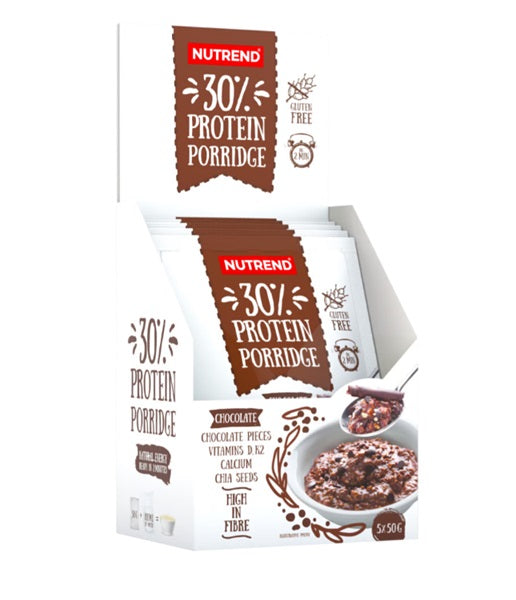 Nutrend 30% Protein Porridge, šokolaadimaitseline - 5 x 50 g