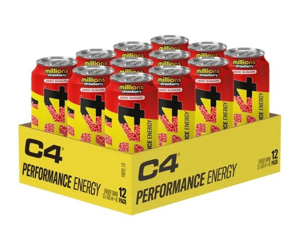 Cellucor C4 Performance Energy, Strawberry Millions – 12 x 500 ml.