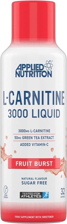 Applied Nutrition L-karnitiini vedelik 3000, puuviljamaitseline – 480 ml.