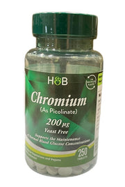 Holland & Barrett kroompikolinaat, 200 mcg – 250 tabletti