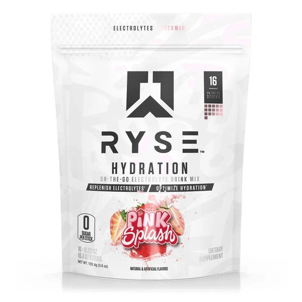 RYSE niisutavad pulgad, roosa kommivahu maitsega – 16 x 6,4 g