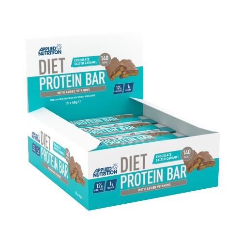 Applied Nutrition Diet valgubatoon, šokolaadi ja soolase karamelli maitsega – 12 x 45 g