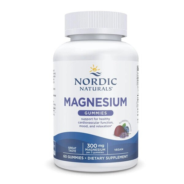 Nordic Naturals magneesiumi ja mustika-lavendli maitselised kummikommid – 60 kummikommi