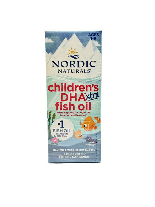 Nordic Naturals laste DHA Xtra kalaõli toidulisand, 880 mg marjamaitseline – 60 ml.