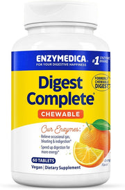 Enzymedica Digest Complete närimistabletid, apelsinimaitsega - 60 tabletti