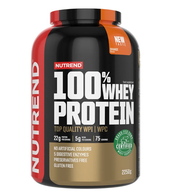 Nutrend 100% vadakuvalgu pulber, apelsinimaitseline – 2250 g