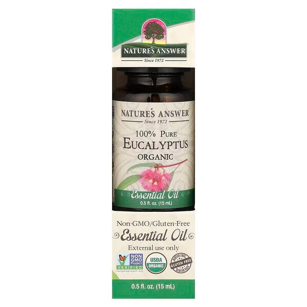 Nature's Answer 100% puhas eukalüpti eeterlik õli – 15 ml.