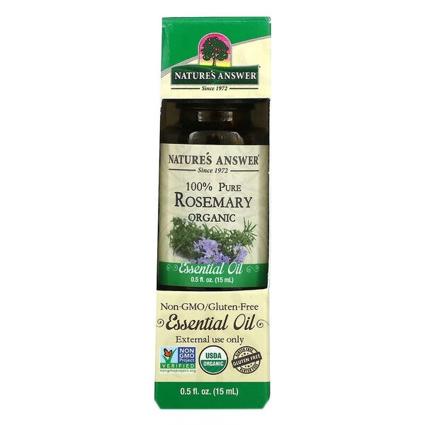 Nature's Answer 100% puhas rosmariini eeterlik õli – 15 ml.