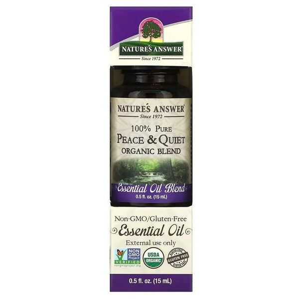 Nature's Answer 100% puhas rahu ja vaikuse eeterlike õlide segu – 15 ml.