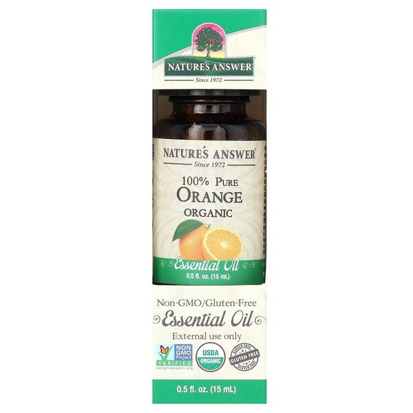 Nature's Answer 100% puhas apelsini eeterlik õli – 15 ml.