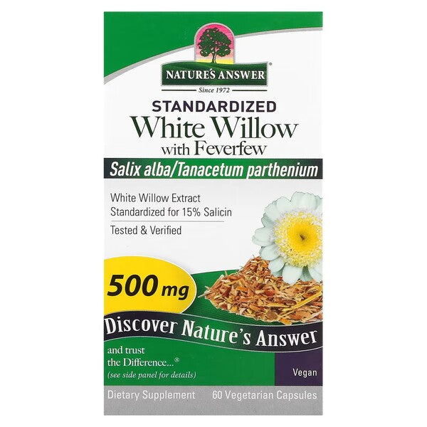 Nature's Answer valge paju ja neitsirohu ekstrakt – 60 tk. kapsleid
