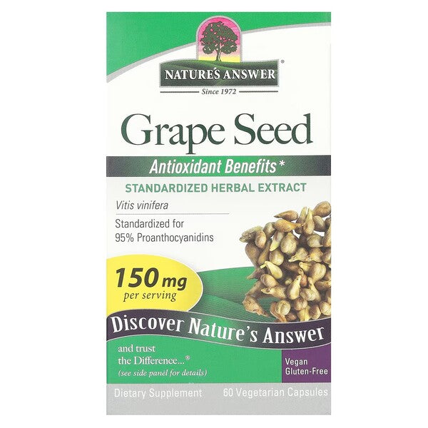 Nature's Answer viinamarjaseemnete maitse, 150 mg – 60 kapslit