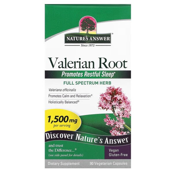 Nature's Answer Valeriani juur, 1500 mg – 90 kapslit