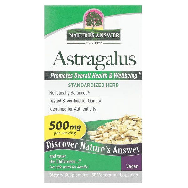 Nature's Answer astragaluse juur, 500 mg – 60 kapslit