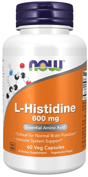 NOW Foods L-histidiin, 600 mg – 60 kapslit