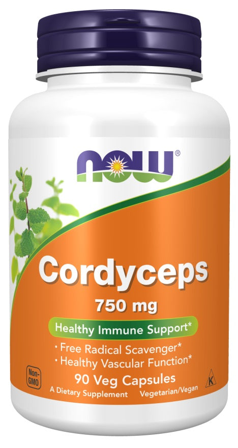 NOW Foods Cordyceps, 750 mg – 90 kapslit