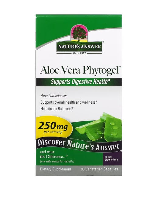 Nature's Answer Aloe Vera ekstrakt, 250 mg – 90 kapslit