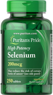 Puritan's Pride seleen, 200 mcg – 250 tabletti