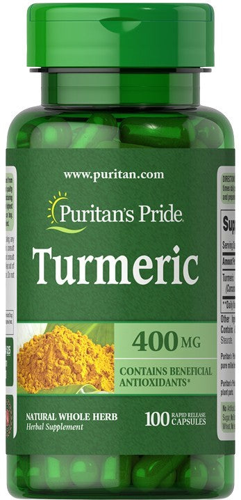 Puritan's Pride kurkum, 400 mg – 100 kapslit